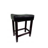 Black Faux Leather Top Stool