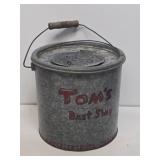 Hand Painted Metal Minnow Bucket