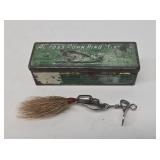 Rare A.L Foss Pork Rind Minnow with Original Tin