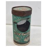 Vintage Carboard Cricket Cage with Wire Screen