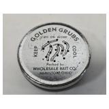 Golden Grubs Metal Bait Can