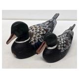 2 Small Wooden Duck Decoys