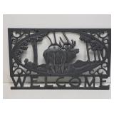 Cast Metal Deer Wall Plaque