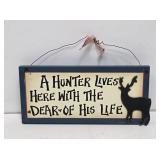 Hunter Wooden Decor Sign