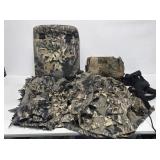 Assorted Camo Clothing and Hunting Items