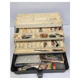 Vintage Old Pal Tackle Box with Lures