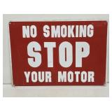 No Smoking Service Station Metal Sign