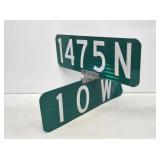 2 Road Signs with Bracket