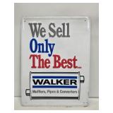 Walker Mufflers Embossed Metal Sign