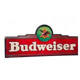 Large Budweiser Beer Embossed Metal Sign