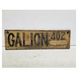 Galion Iron Works Cast Iron Plaque
