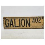 Galion Iron Works Cast Iron Plaque