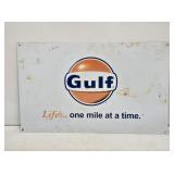 Gulf Gasoline Metal Sign