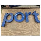 'Port' Plastic Letters