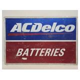 AC Delco Batteries Embossed Metal Sign