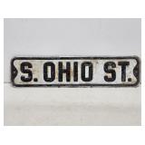 S. Ohio St. Embossed Steel Street Sign