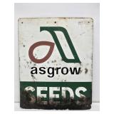 Asgrow Seeds Painted Metal Sign
