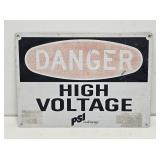 Danger High Voltage Metal Sign