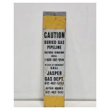 Jasper, IN Gas Pipeline Marker Metal Sign