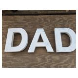 'Dad' Cast Aluminum Letters