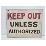 Hand Painted Keep Out Wooden Sign