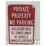 No Parking Metal Street Sign