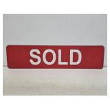 Sold Double Sided Metal Sign