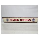 Coats & Clark's Sewing Notions Painted Wooden Sign