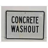 Concrete Washout Metal Street Sign