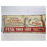 Early Fisk Tires Painted Metal Sign