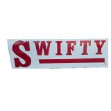 Large Swifty Gas Station Embossed Metal Sign