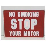 No Smoking Service Station Metal Sign