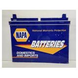 Napa Batteries Die Cut Embossed Metal Sign