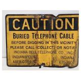 Indiana Bell Telephone Cable Marker Sign