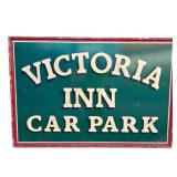 Large Victoria Inn Car Park Hand Painted Wood Sign