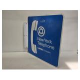 Large New York Telephone Flange Sign