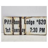 Pittsboro Indiana Masonic Lodge SSP Sign