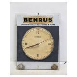 Benrus Watches Lighted Advertising Clock