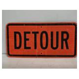 Metal Detour Street Sign