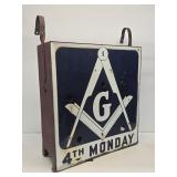 Early Masonic Lodge DSP Neon Sign with Hanger