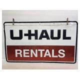 U-Haul Rentals Double Sided Metal Sign with Hanger