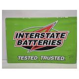 Interstate Batteries Embossed Metal Sign