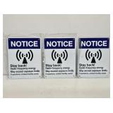 3 New Notice Radio Frequency Metal Signs