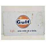Gulf Gasoline Metal Sign