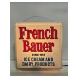 French Bauer Ice Cream Light-Up Sign