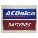 AC Delco Batteries Embossed Metal Sign
