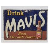 Early Mavis Chocolate Drink Painted Tin Sign