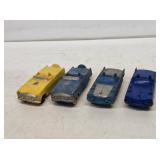 4 Early Auburn Rubber Convertible Toy Cars