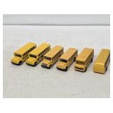 6 Hot Wheels & Matchbox School Bus Toys