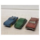 3 Early Auburn Rubber Toy Cars